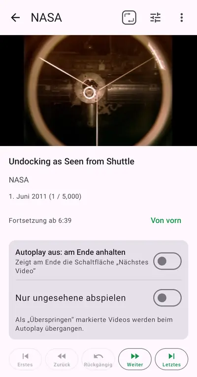 4. Wiedergabe — Android