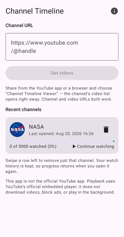 2. Adding a channel — Android