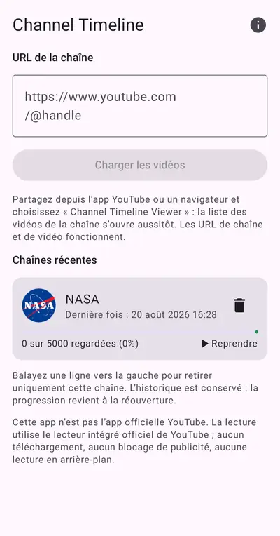 2. Ajouter une chaîne — Android