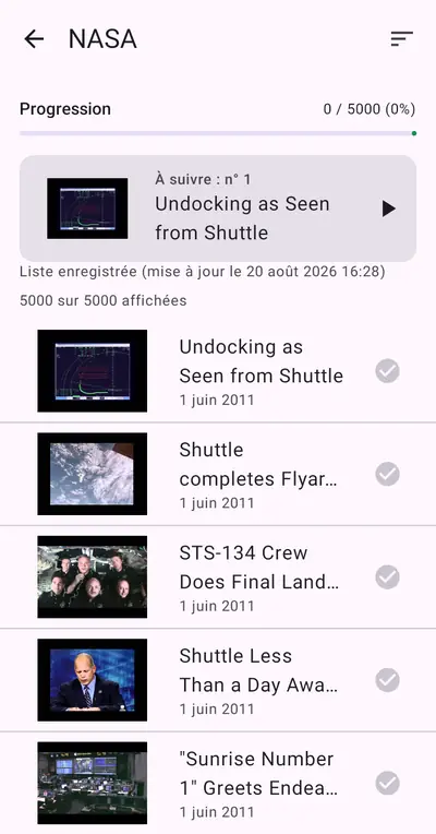 3. Utiliser la liste des vidéos — Android