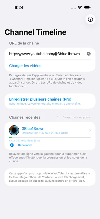 2. Ajouter une chaîne — iPhone